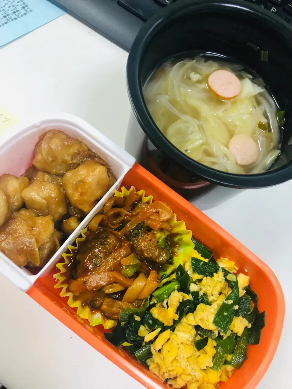 Snapdishの料理写真:彼作。今日のお弁当　7月9日(木)|a☆さん