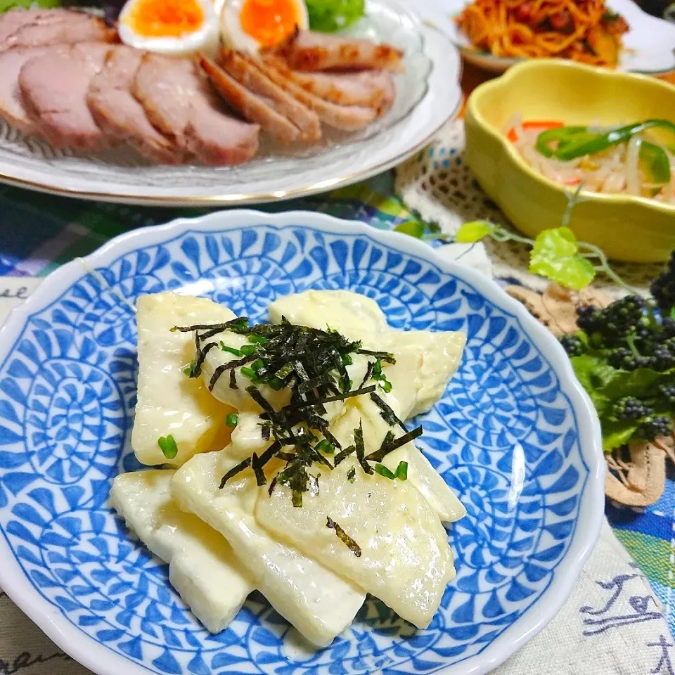 おかちさんの料理 焼き長芋のわさびマヨ和え🍀|とまと🍅さん