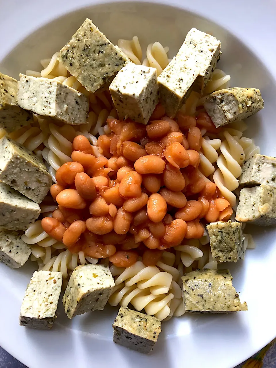 Pasta, beans and basil tofu🌿|MissYumYumさん