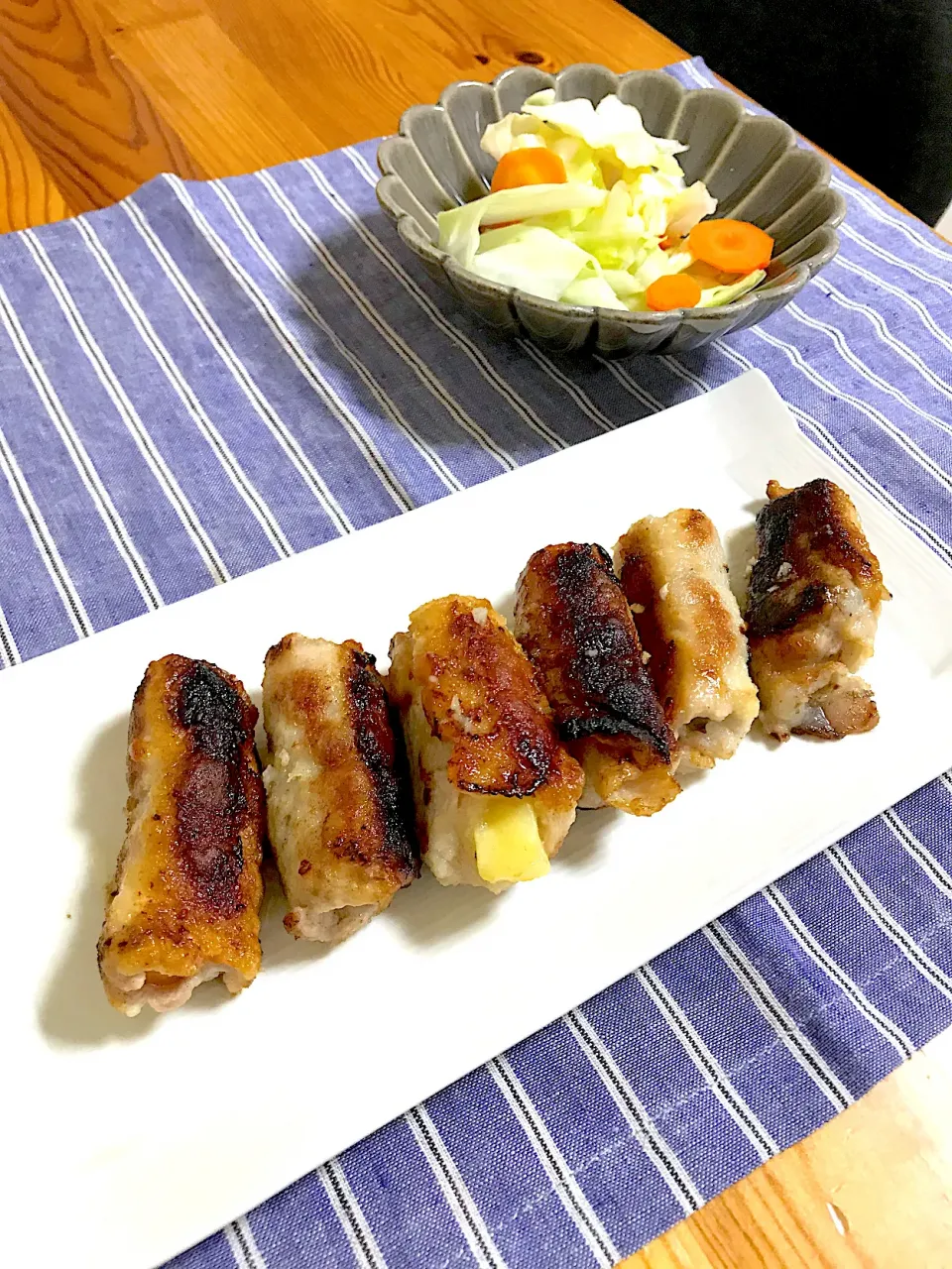 Snapdishの料理写真:野菜の肉巻き【sayaさんの料理 豚肉のズッキーニ巻き】|sayaさん