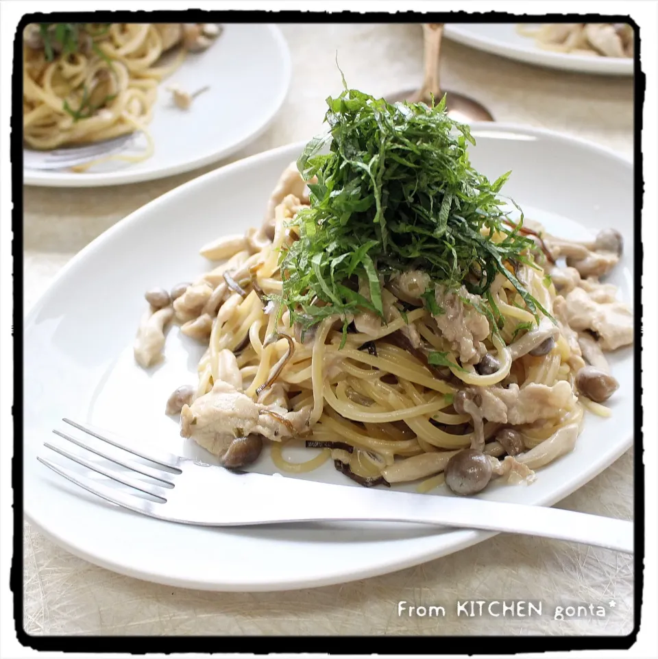 塩昆布が決めて✨和風クリームパスタ🍝﻿|gonta*さん