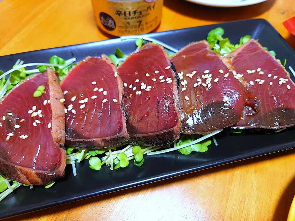 卵黄醤油で漬けカツオ|ぴくるすさん