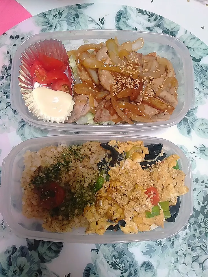 生姜焼き、中華風炒め弁当|✿Koume✿さん