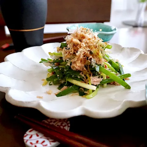 「ねぎ」を使ってみたSnapdishの料理・レシピ写真:らでぃっしゅぼーや「ぱれっと」8種より葉ねぎで無限青ネギ！