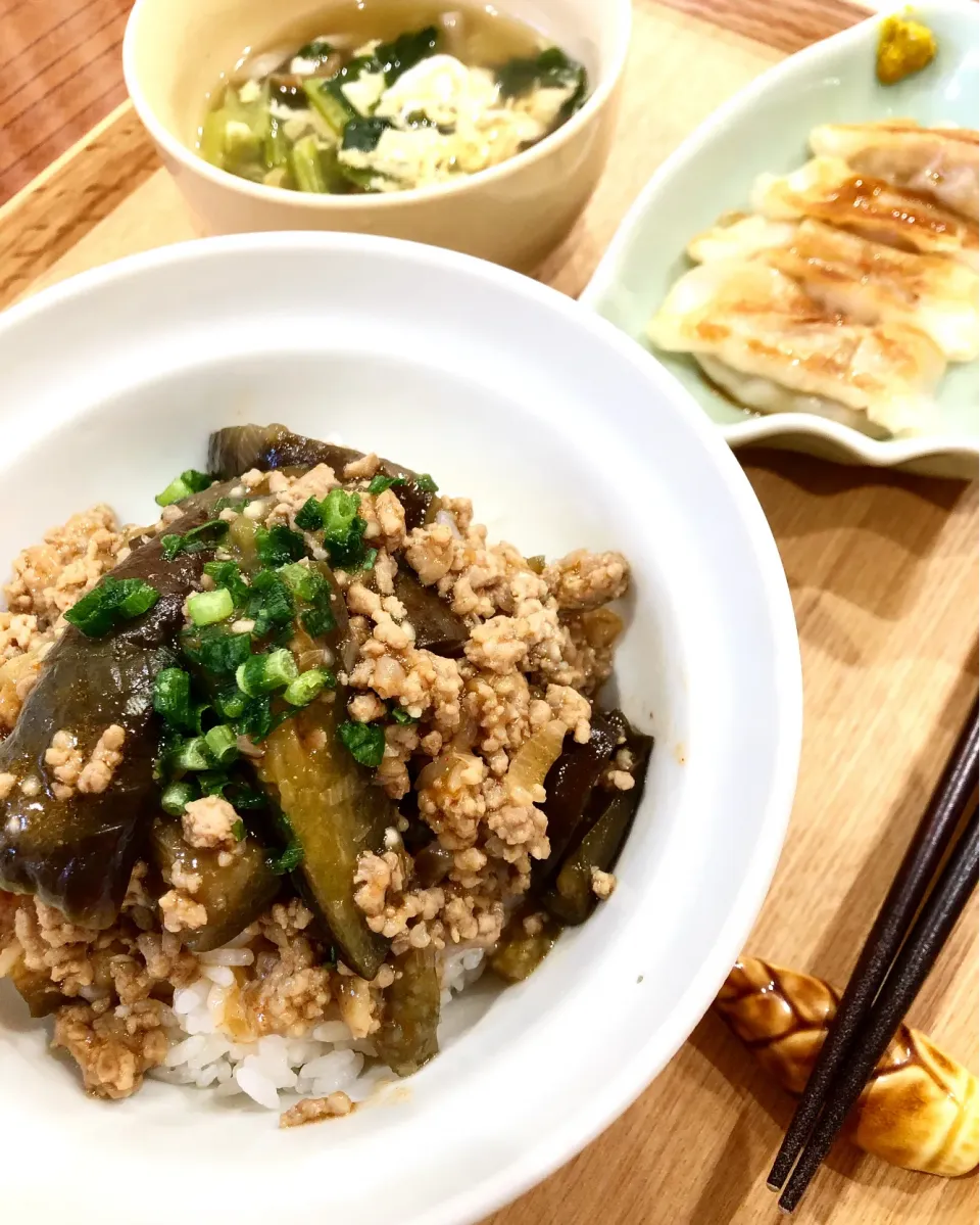 麻婆茄子丼|わいわいさん