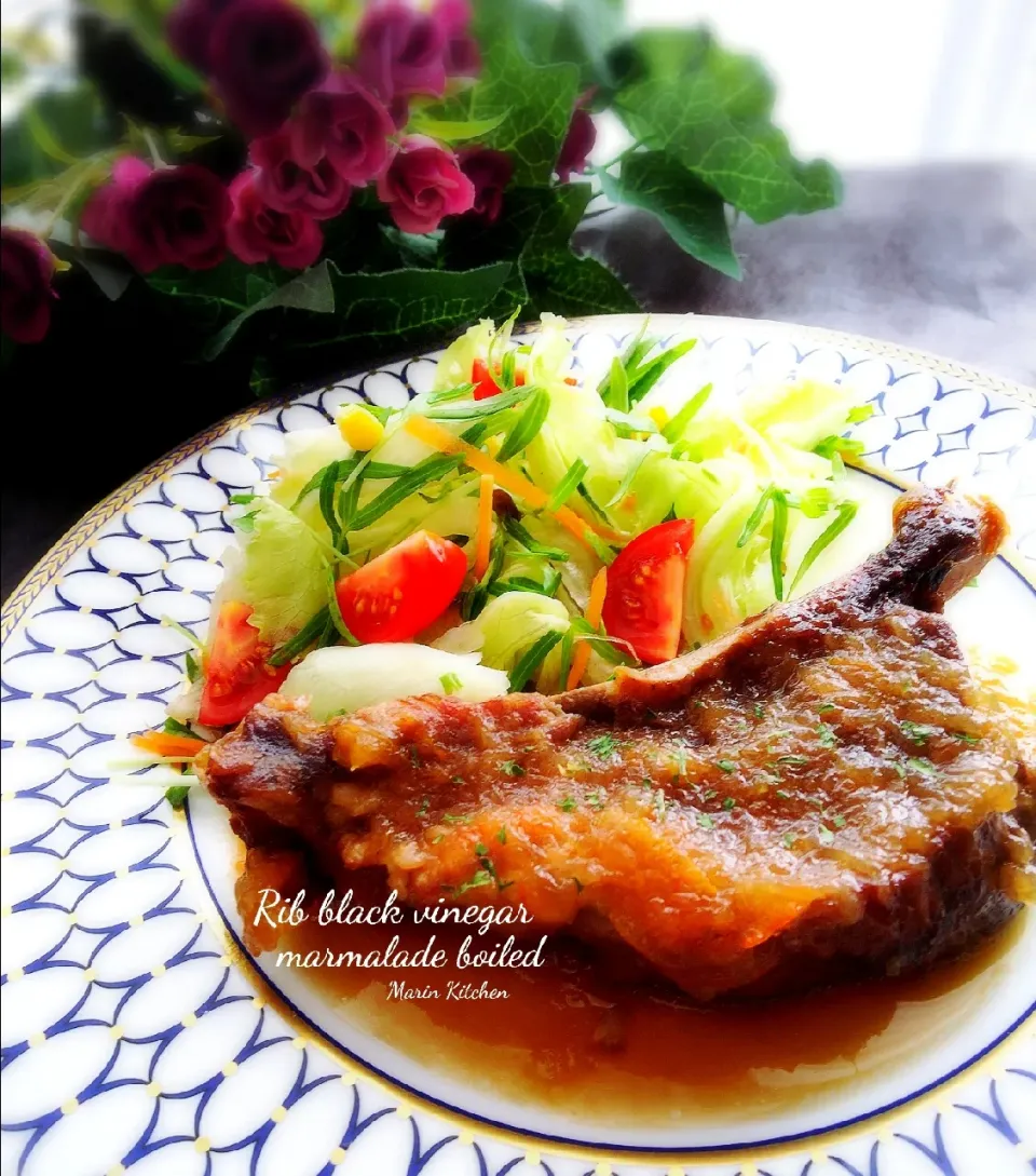 みったんさんの料理 バックリブの黒酢マーマレード煮deお休みLunch❤️|マリンさん