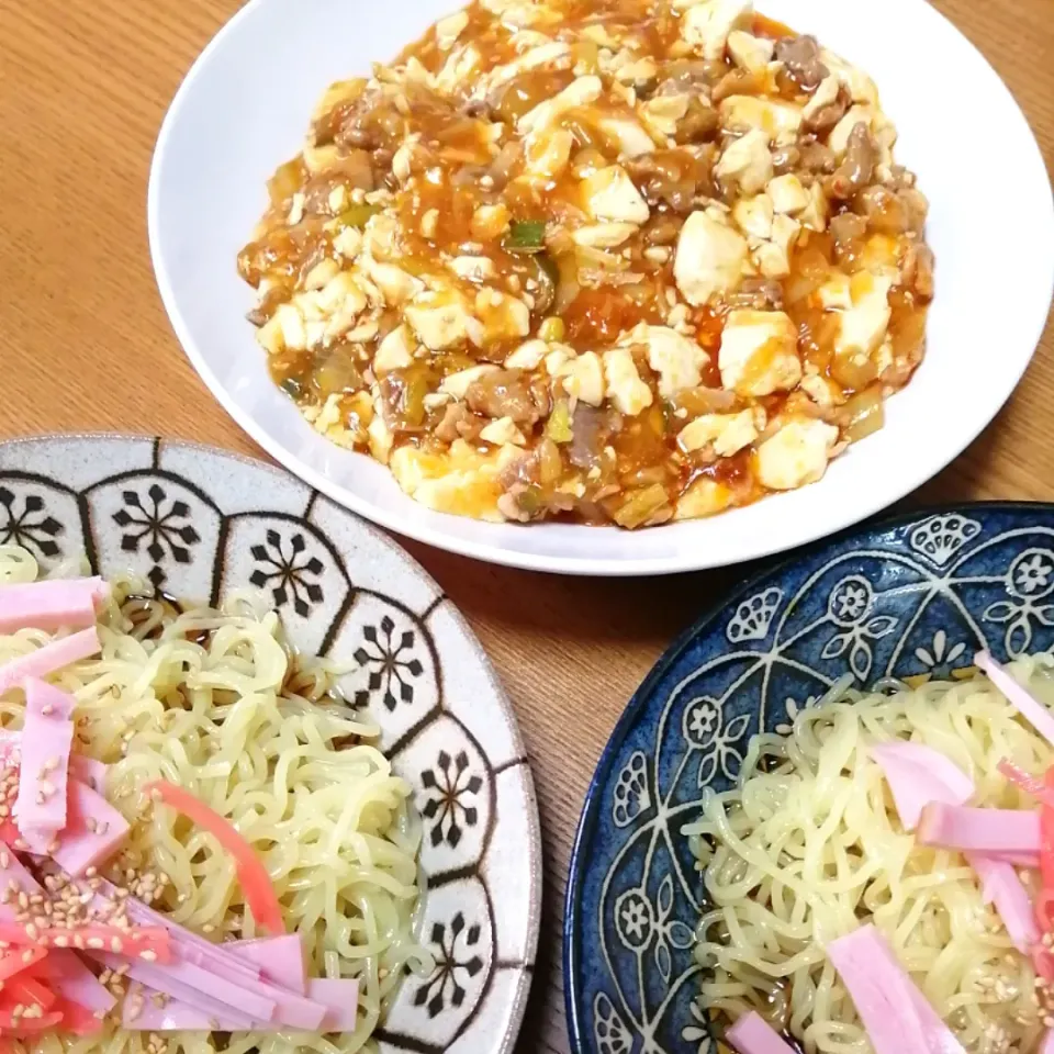 豚こま麻婆豆腐 冷やし中華|いちみさん