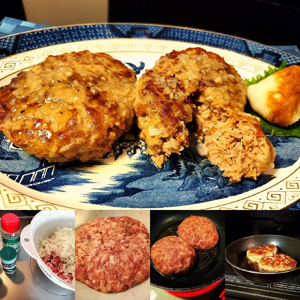 肉汁が溢れる、みんな大好きハンバーグ🎵|motohiroさん