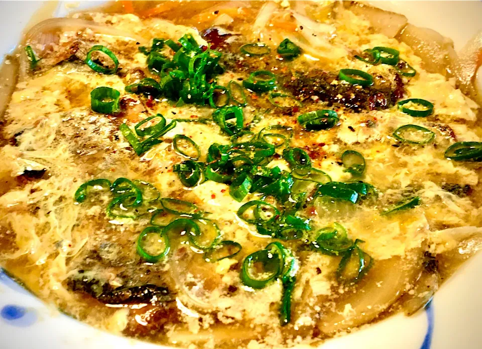 さんま缶で柳川風卵とじ|mottoさん