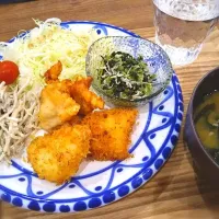 カレイのフライと鳥むね肉のから揚げ|カヨさん