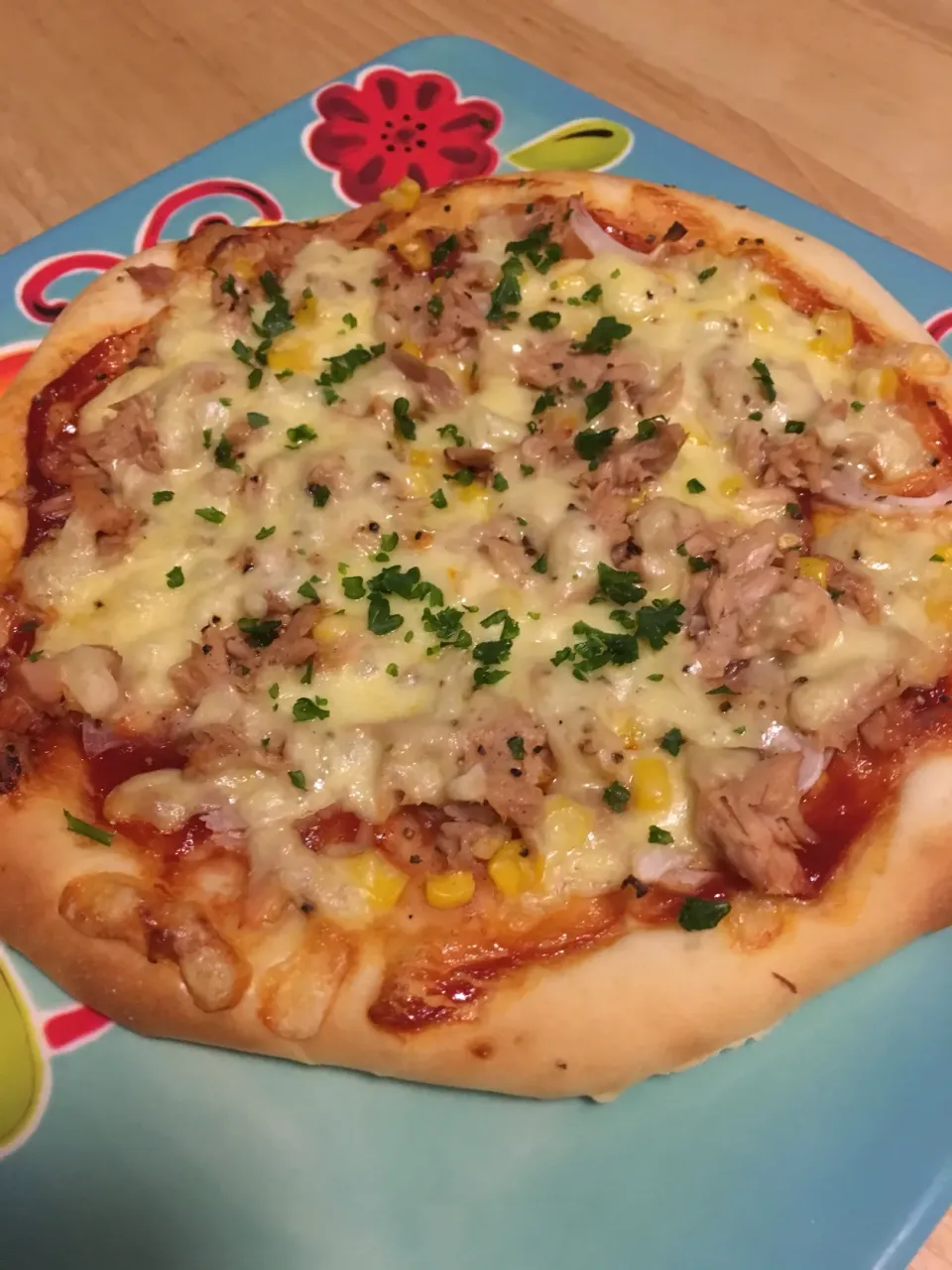 冷蔵庫にあるもので手作りピザ🍕(´◡`๑)|さくたえさん