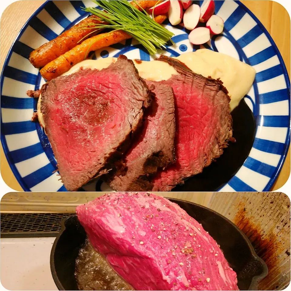 Arroser de viande de boeuf
牛ランプ肉のアロゼ|Masahiko Aasanoさん