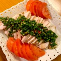 しっとり🤤鶏胸肉のニラだれかけ🌻