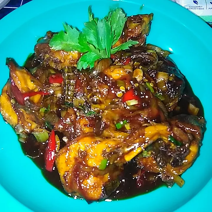 ayam goreng bumbu kecap saus culametan... 😀😀😁😁|luluさん