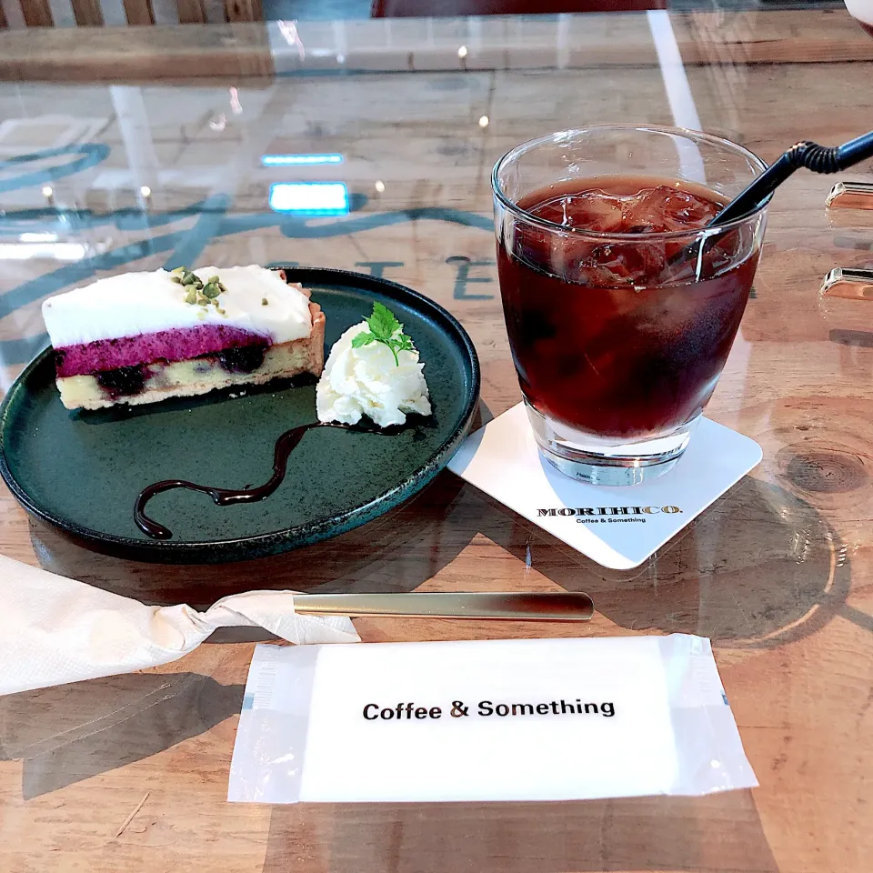 カフェ巡り「モリヒコ旭川店」ブルベリーのチーズケーキ☕️|Happy suzumeさん