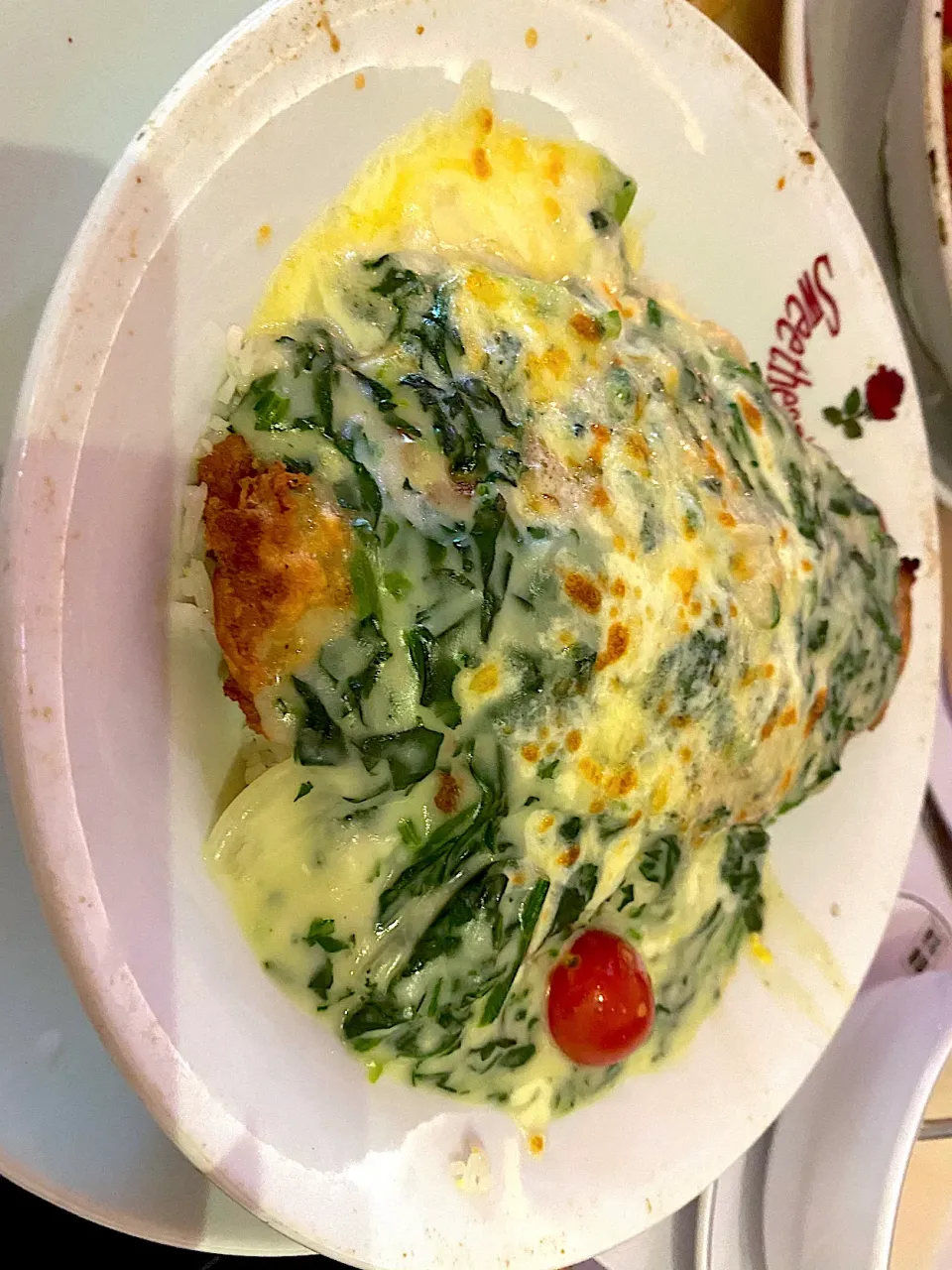 Baked cheese spinach fish fillet|skyblueさん