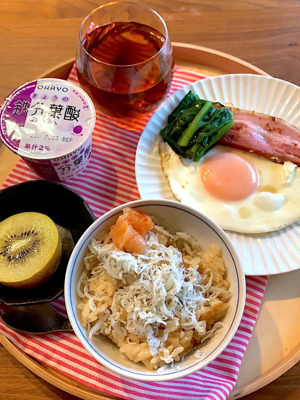 Snapdishの料理写真:朝は、一般的なご飯？|たまにゃんさん