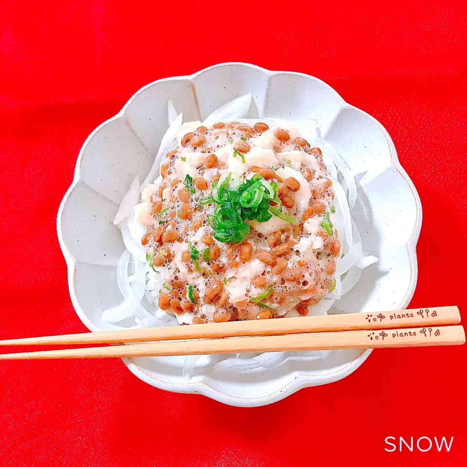 主夫カズさんの料理 たたき長芋の明太子和えリメイク丼|オーロラさん