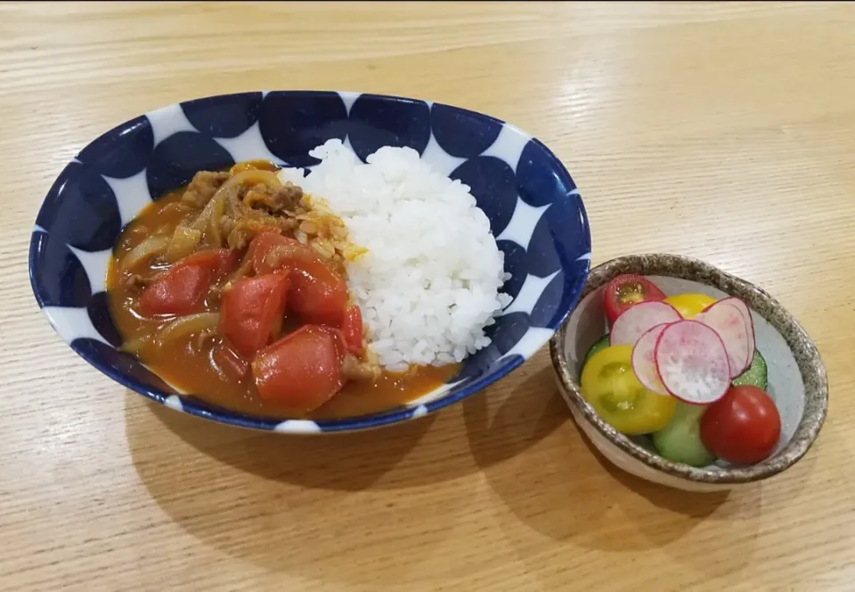 Snapdishの料理写真:プチトマトハヤシライス|ひんひさん