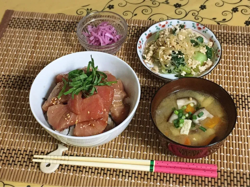 マグロ漬け丼～夕飯|チムニーさん