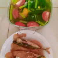 Snapdishの料理写真:sayur bening sawi gungnis & pindang jempol#menusederhana|hana mazayaさん