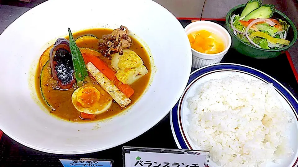 Snapdishの料理写真:夏野菜のスープカレーセット|nyama1さん