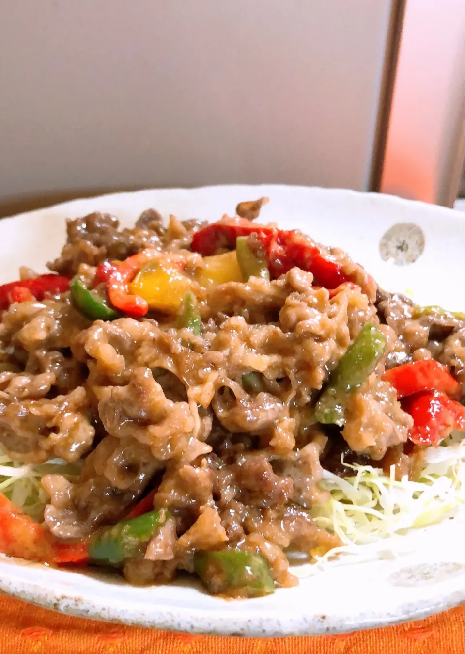 *牛肉とパプリカのオイマヨ炒め*|yukiさん