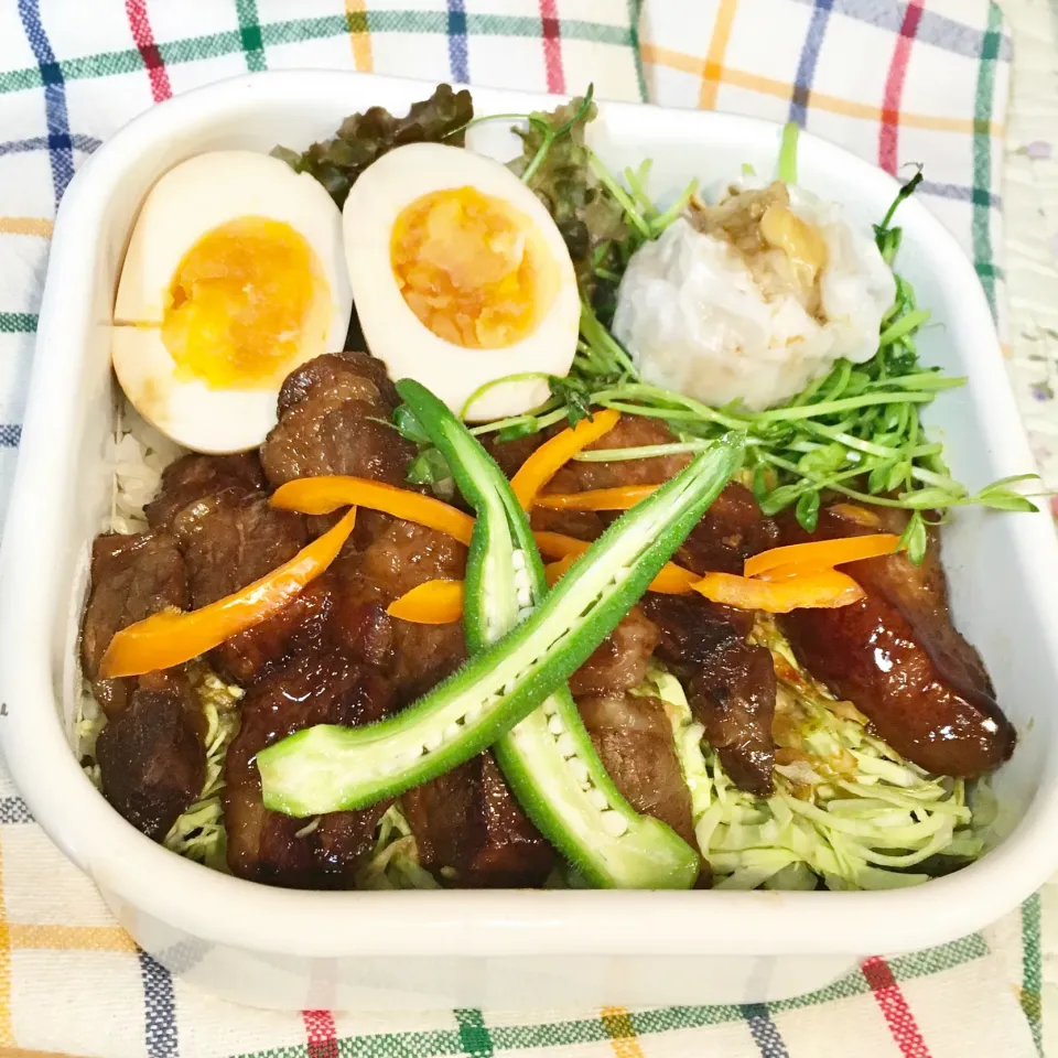 今日のパパ弁当はトンテキ丼♪|key♪さん