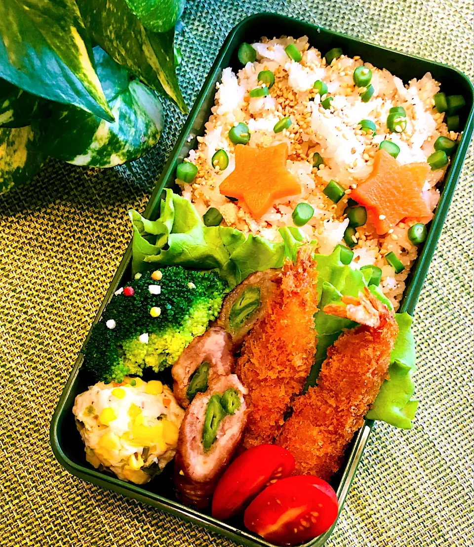 たらこご飯と海老フライのお弁当|＊ayabianさん