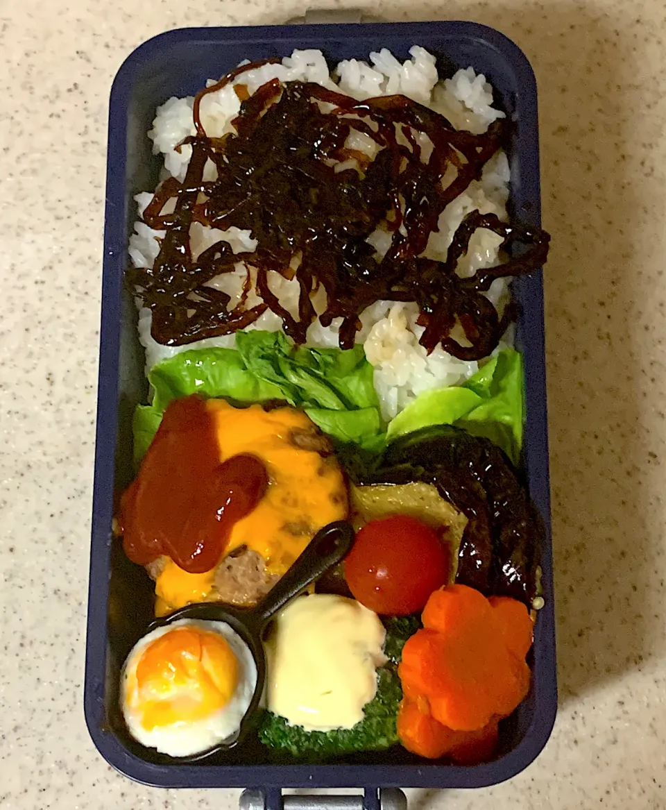 Snapdishの料理写真:ハンバーグ弁当|besさん