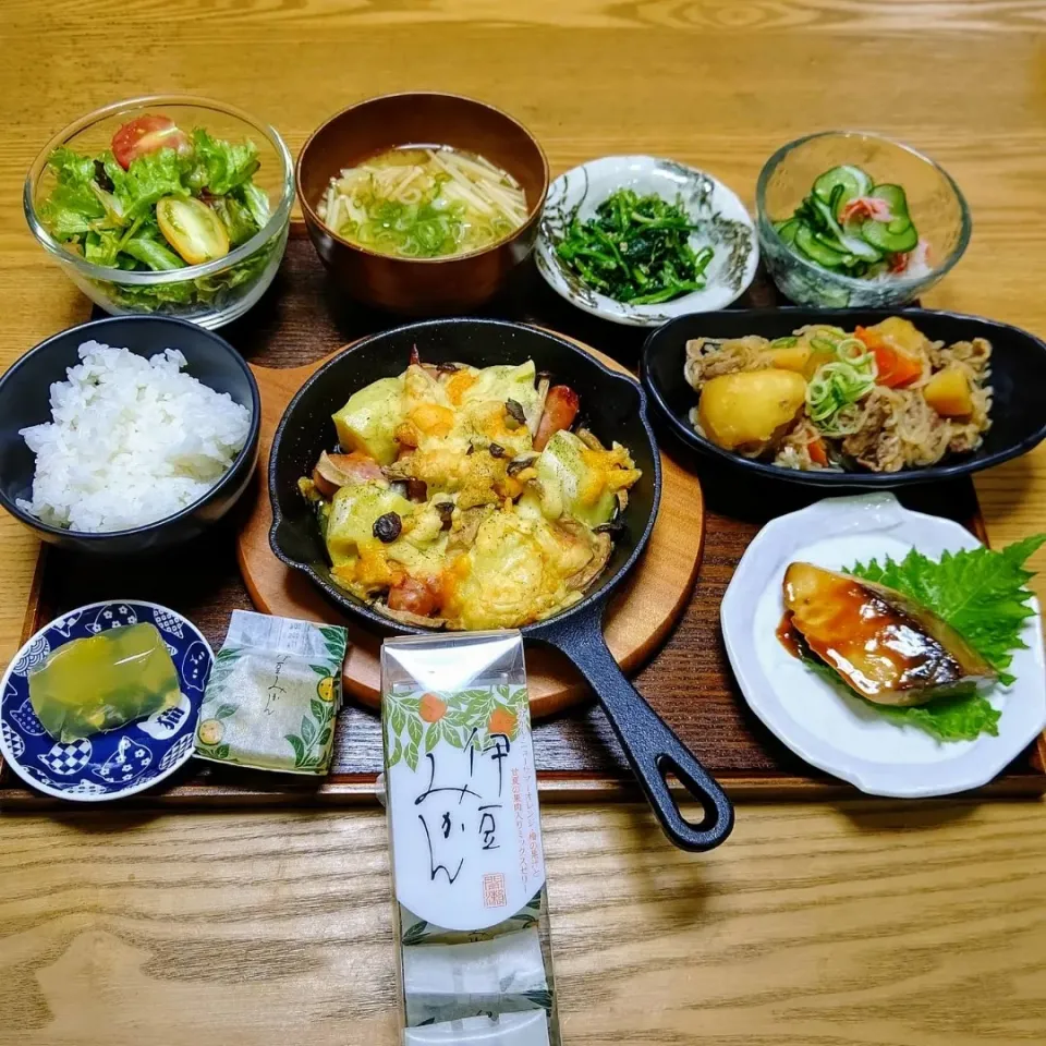 『ジャーマンポテトと肉じゃが 畑の収穫物祭り🏮』|seri-chanさん