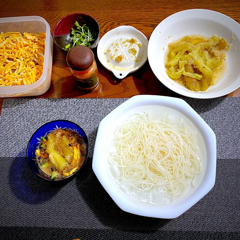 7月15日　朝ごはん　素麺|yakinasuさん