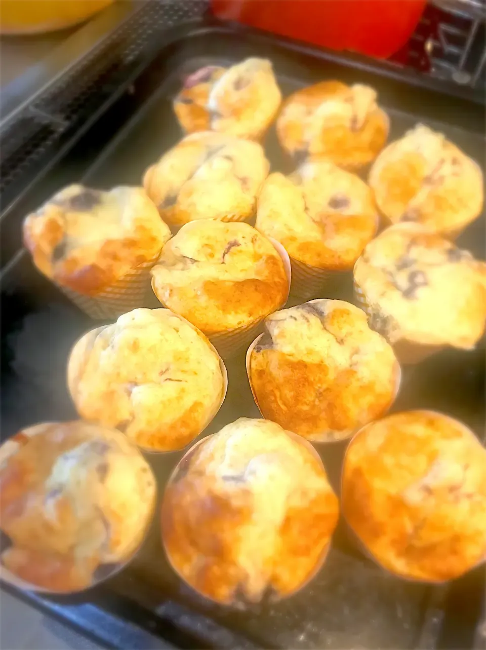 Snapdishの料理写真:Bananas and blueberries Muffins|Iggywiggyさん