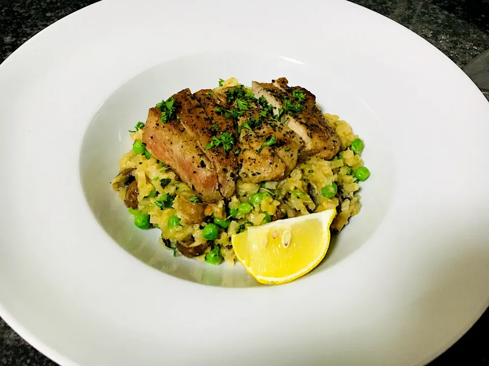 Cauliflower Risotto and Pork Neck|QueenMbeeさん