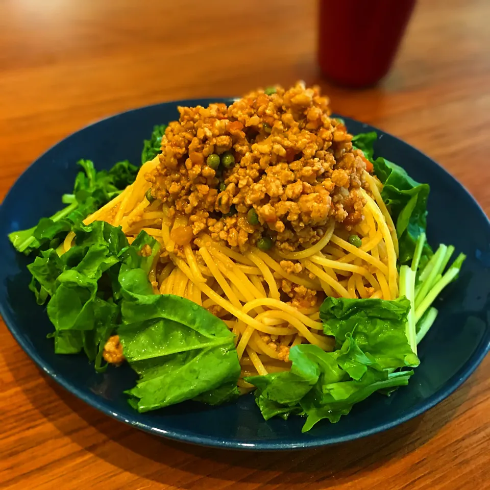 山椒をきかせた和風トマトミートパスタ|くろあおさん