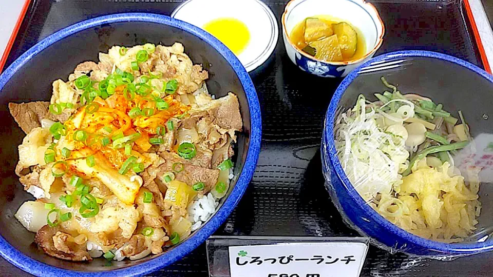 キムチ牛丼＆ハーフ山菜そばセット|nyama1さん