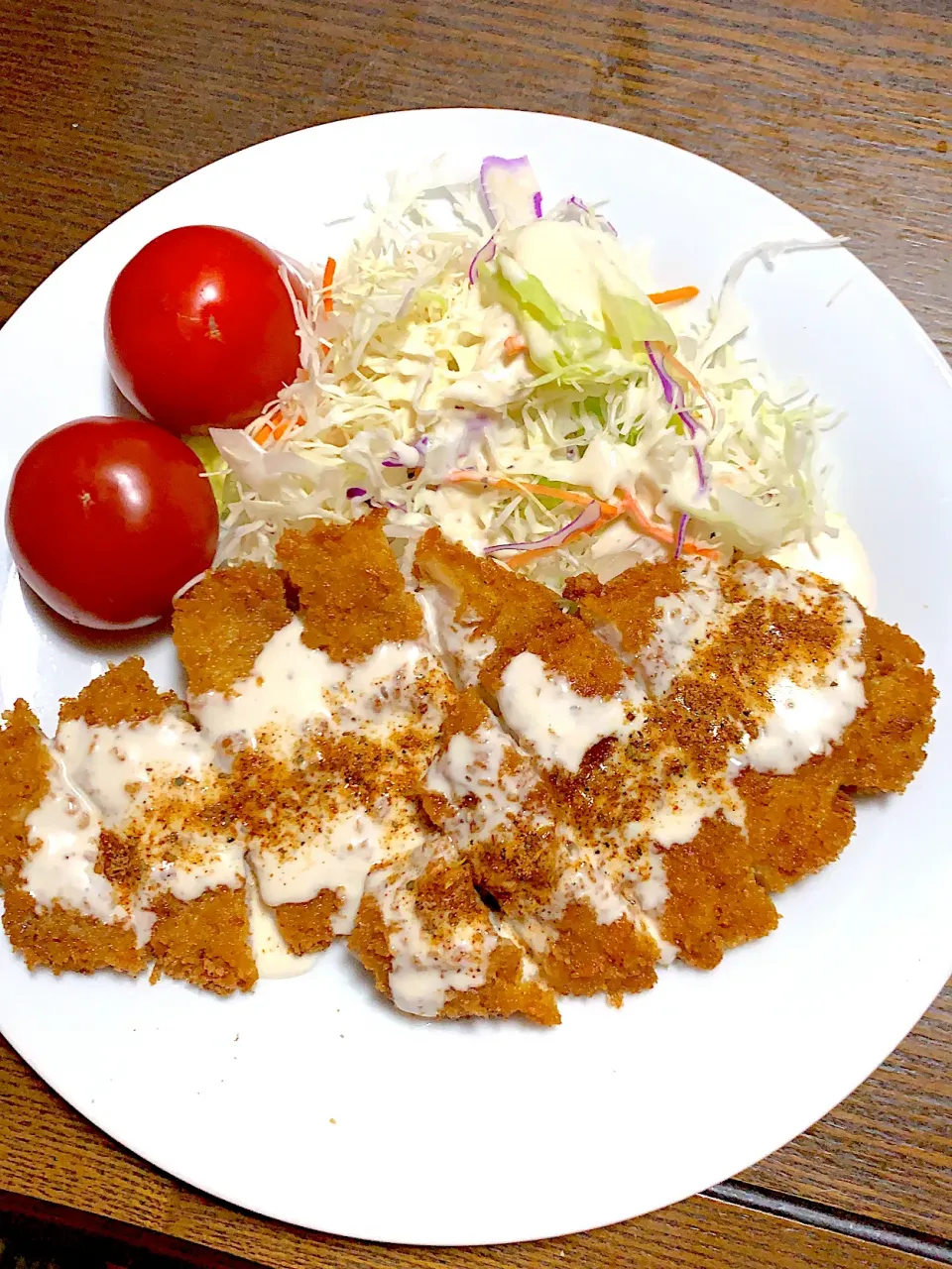 とんかつ^_^シーザードレッシングとケイジャンシーズニングで|きよっさんさん