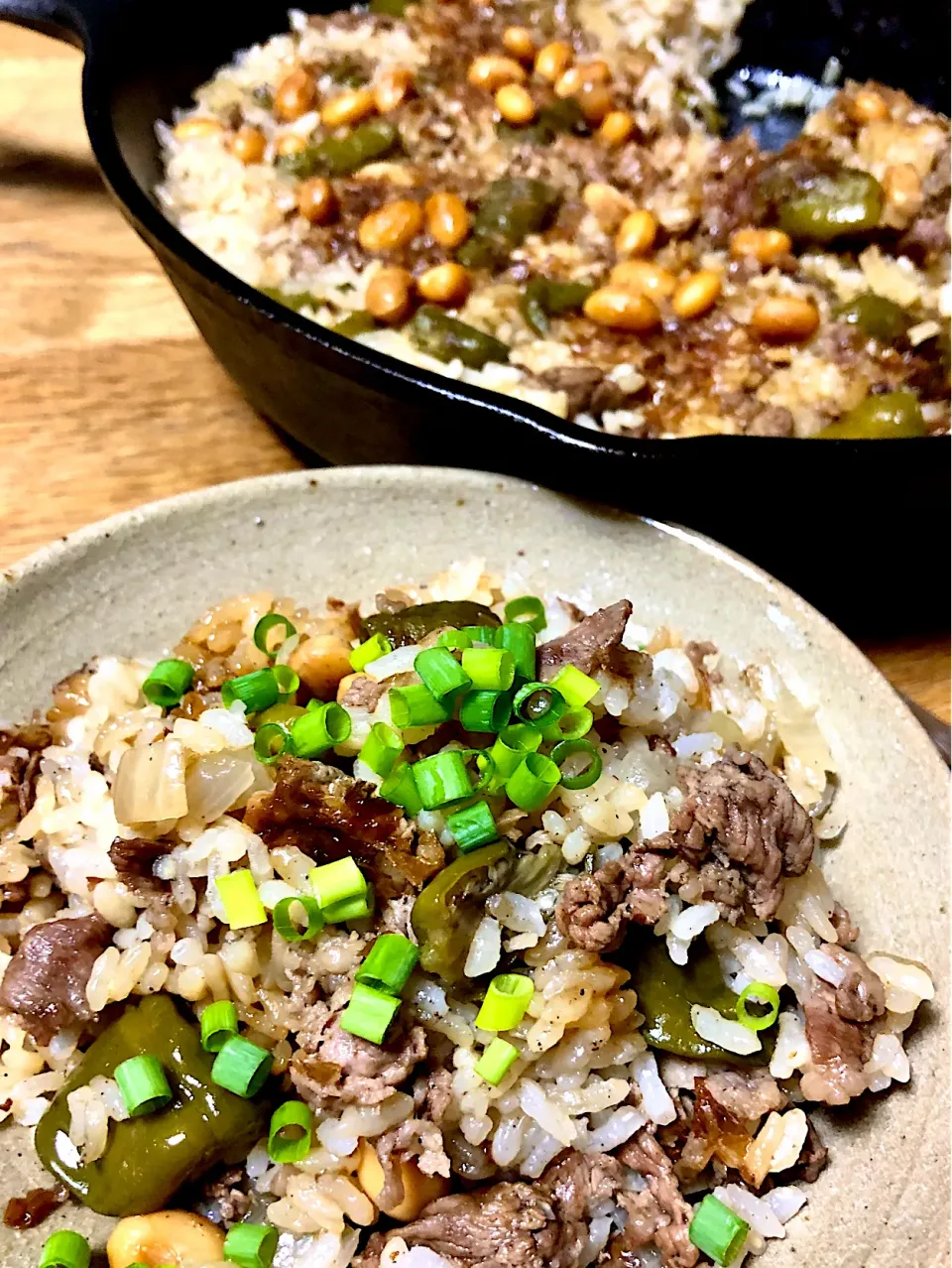 和風ピラフのようなパエリアのようなご飯|エイコさん