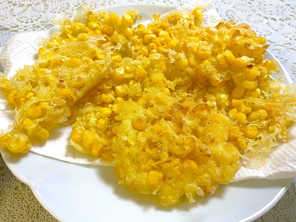 Snapdishの料理写真:とうもろこしの天ぷら🌽|ぽっちさん