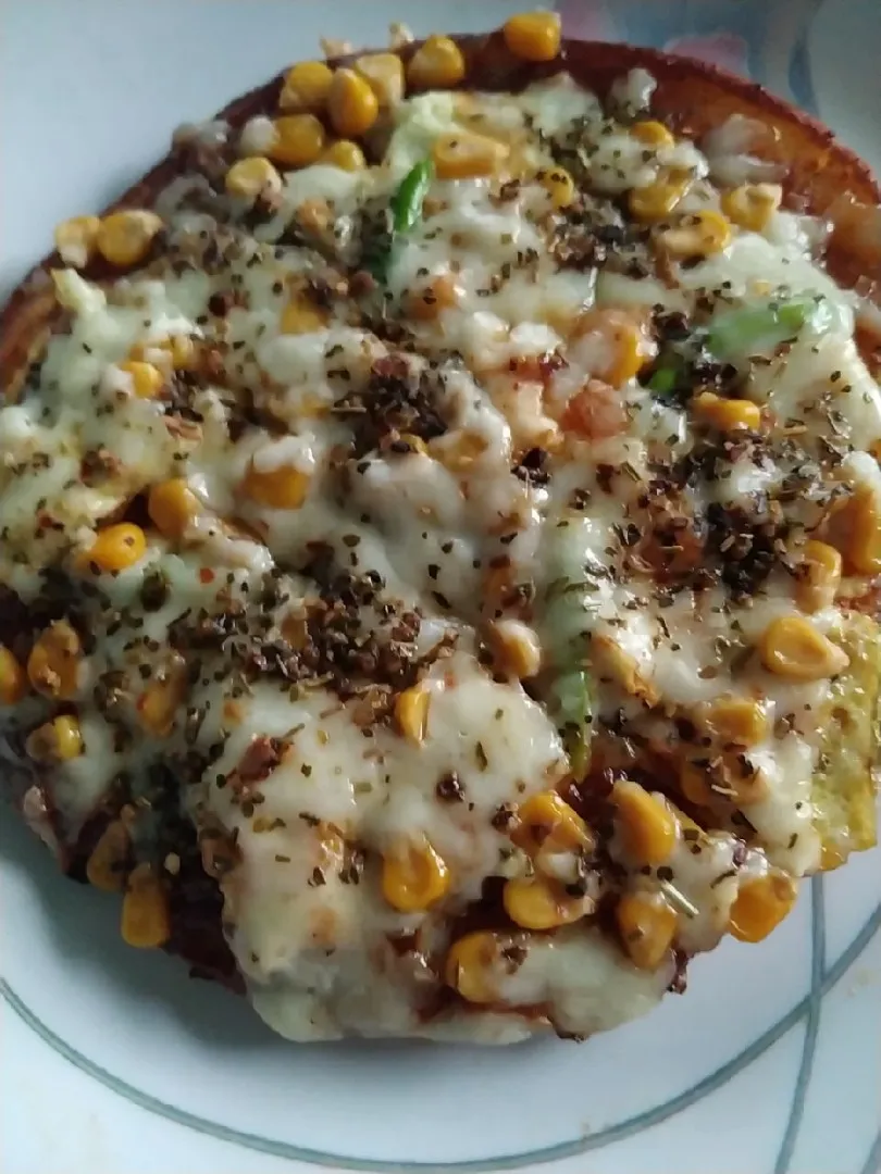 semolina pizza with 🌽|愛子さん