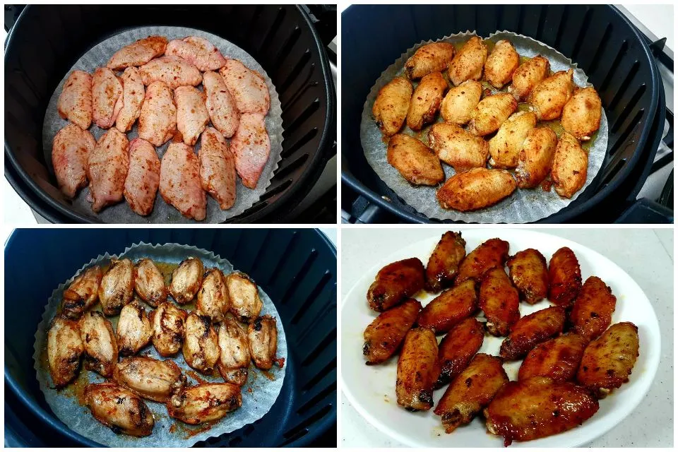 air fryer hot and spicy chicken wings|steven z.y.さん