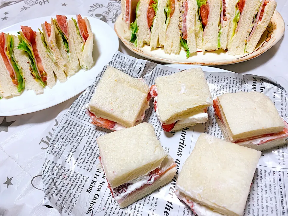 サンドイッチパーティー🥳🥪🎉|くろねこっく🐈‍⬛さん