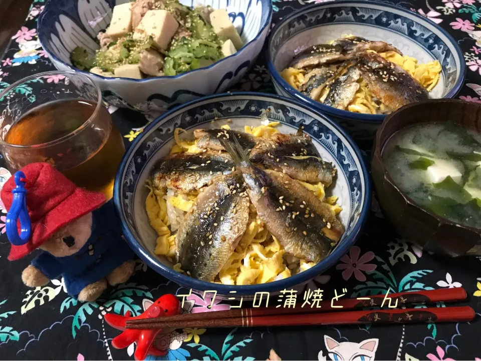 Snapdishの料理写真:手羽先ダレの残りで、イワシの蒲焼きド〰ン‼️|noeさん