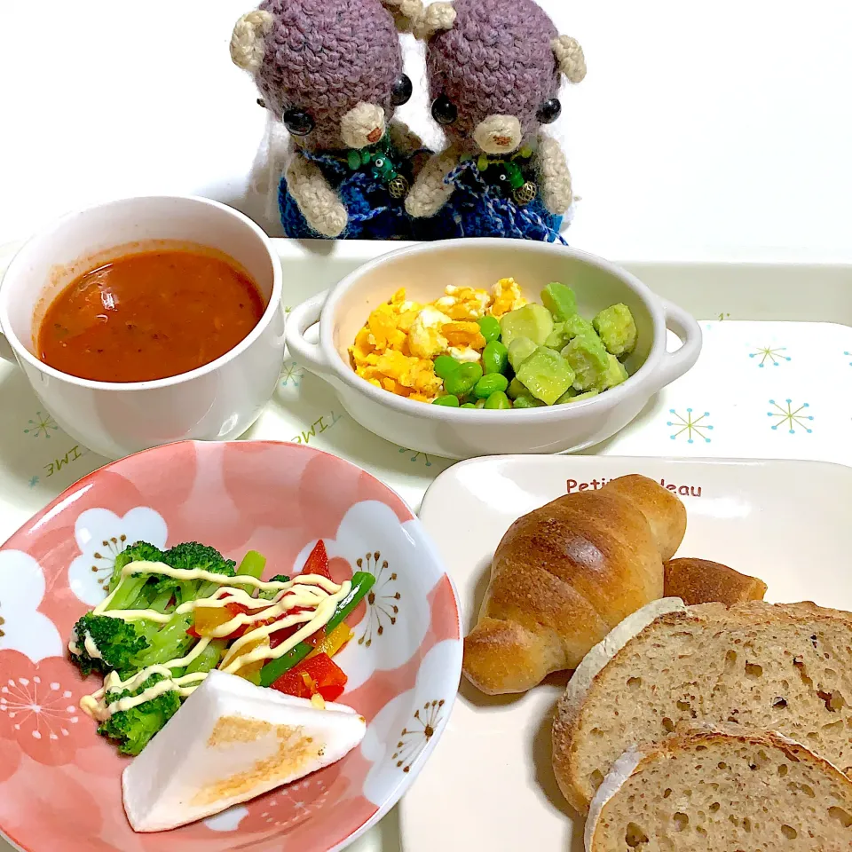 Snapdishの料理写真:朝ごぱん(*'ω'*)|chagashiさん