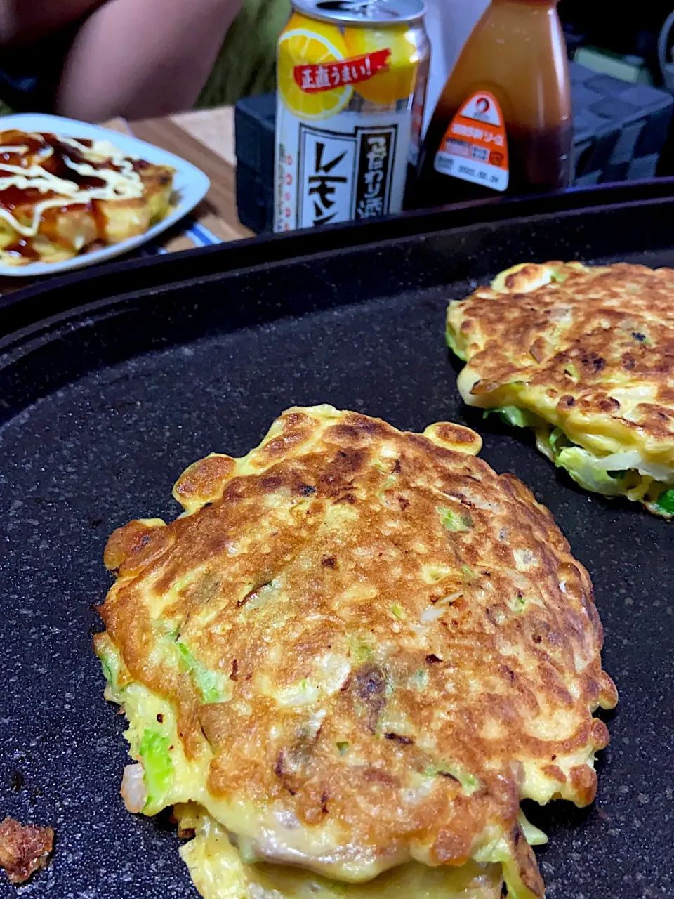 暑い一日でした。今日のお夕飯はお好み焼きでかんぱ〜い‼️|renharuruさん