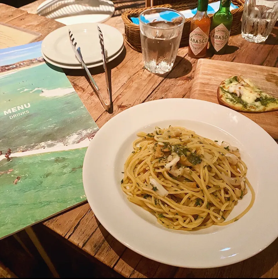 雲丹とツブ貝のきざみ大葉オイルソーススパゲティ🍝|Lenoさん