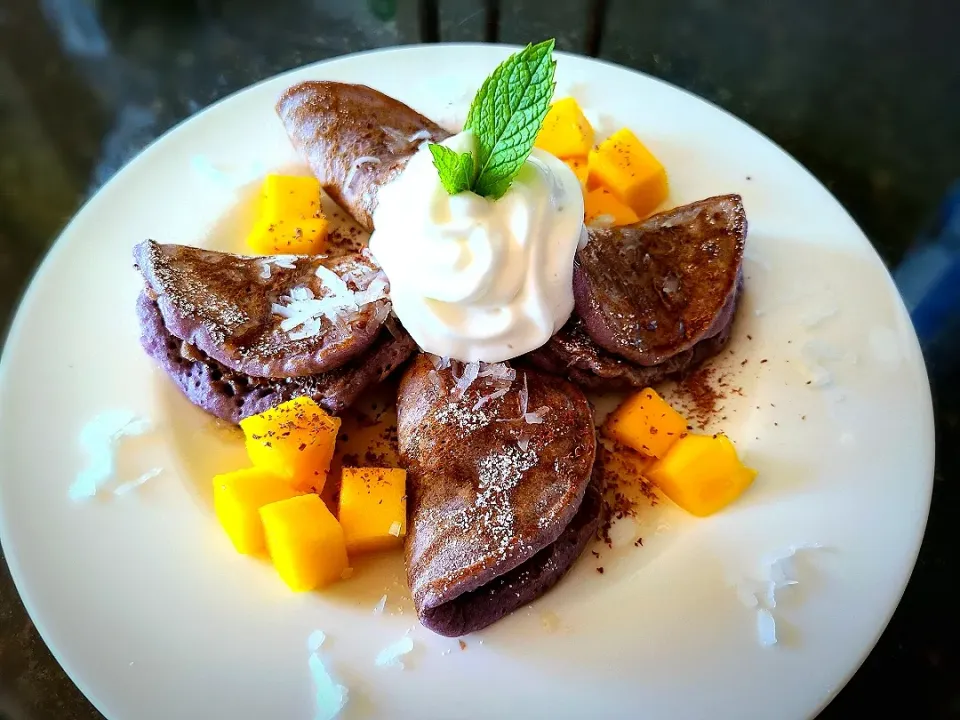 Ube Coconut Nutella Pancakes|Jbunny Caféさん