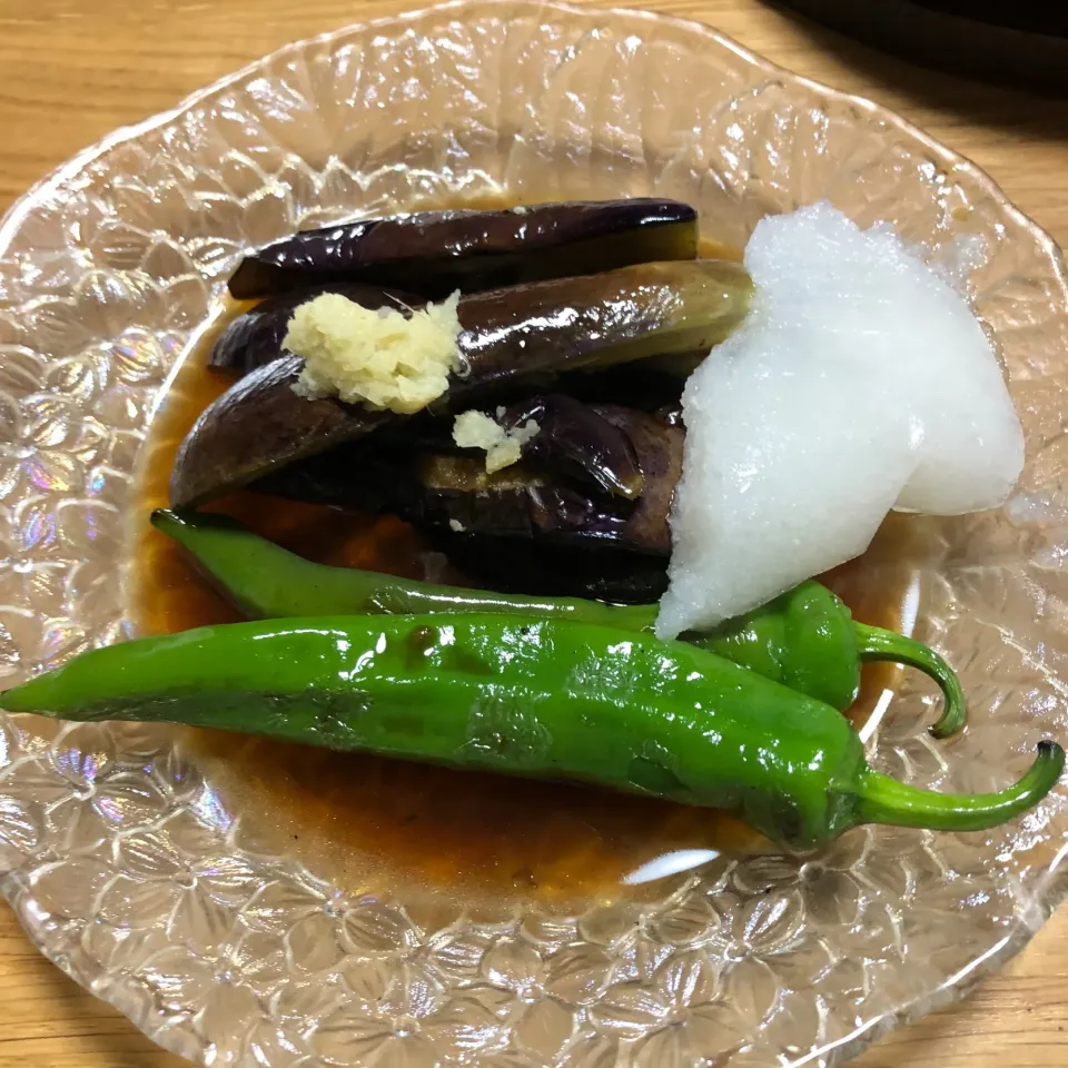 Snapdishの料理写真:ナスの揚げ浸し|Hideko  Tanakaさん