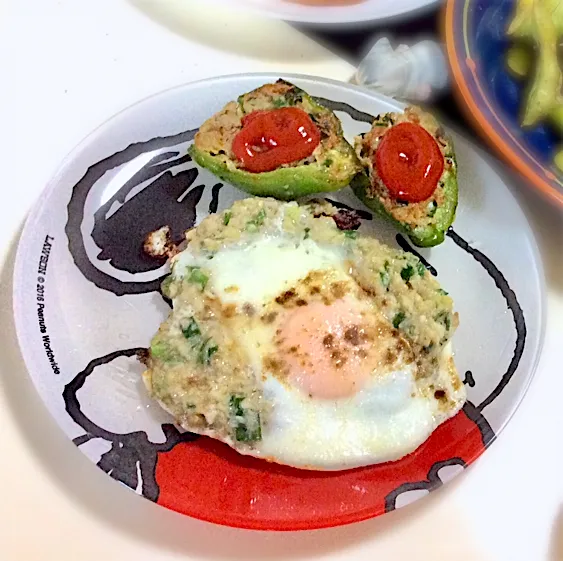 余った餃子の餡で肉詰めピーマン|Takeshi  Nagakiさん