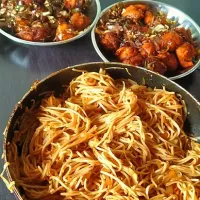 hakka noodles & soya  Manchurian ball|raul1836さん